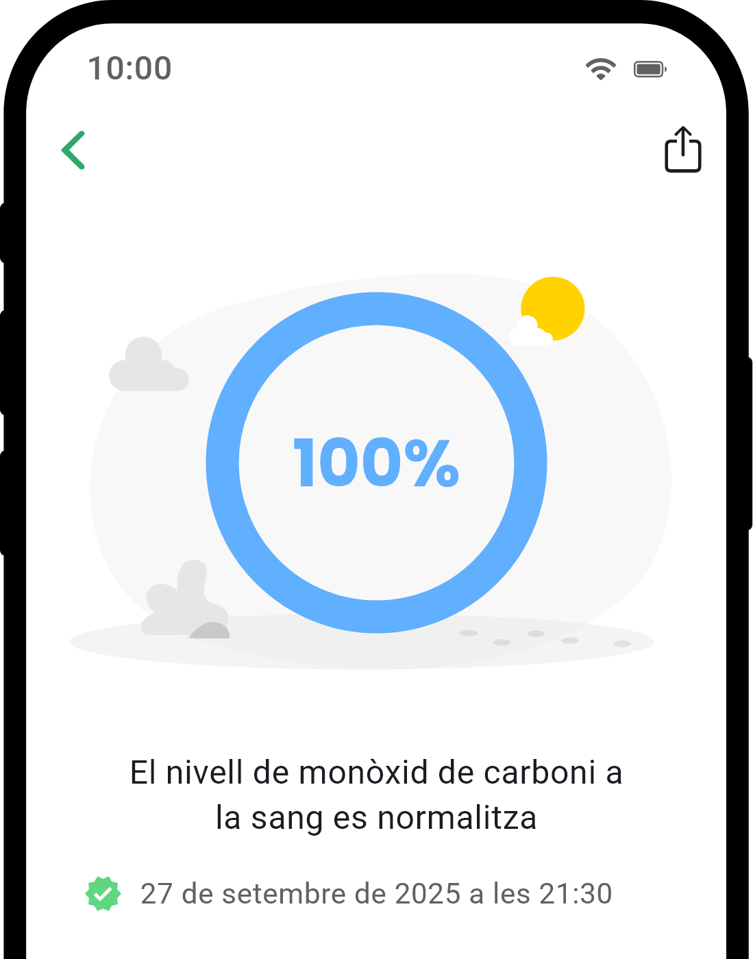 QuitNow app health detail screen