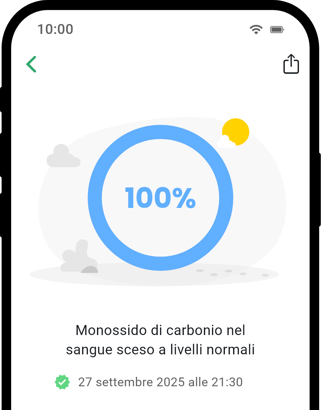 QuitNow app health detail screen