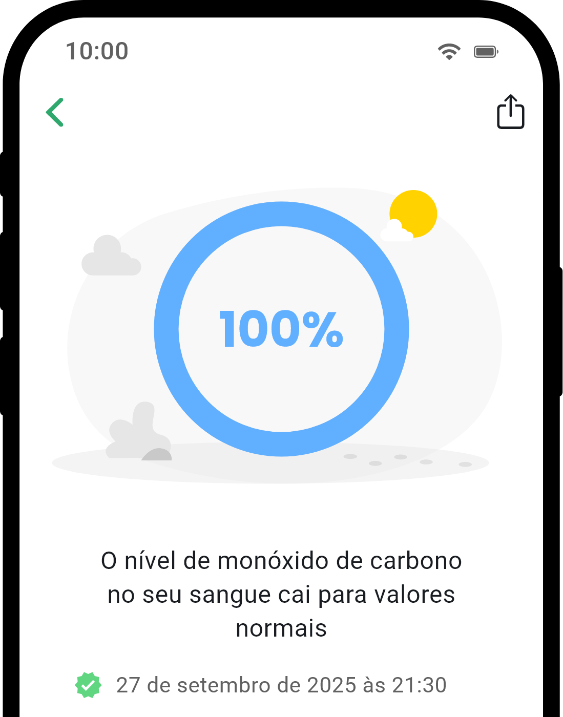 QuitNow app health detail screen