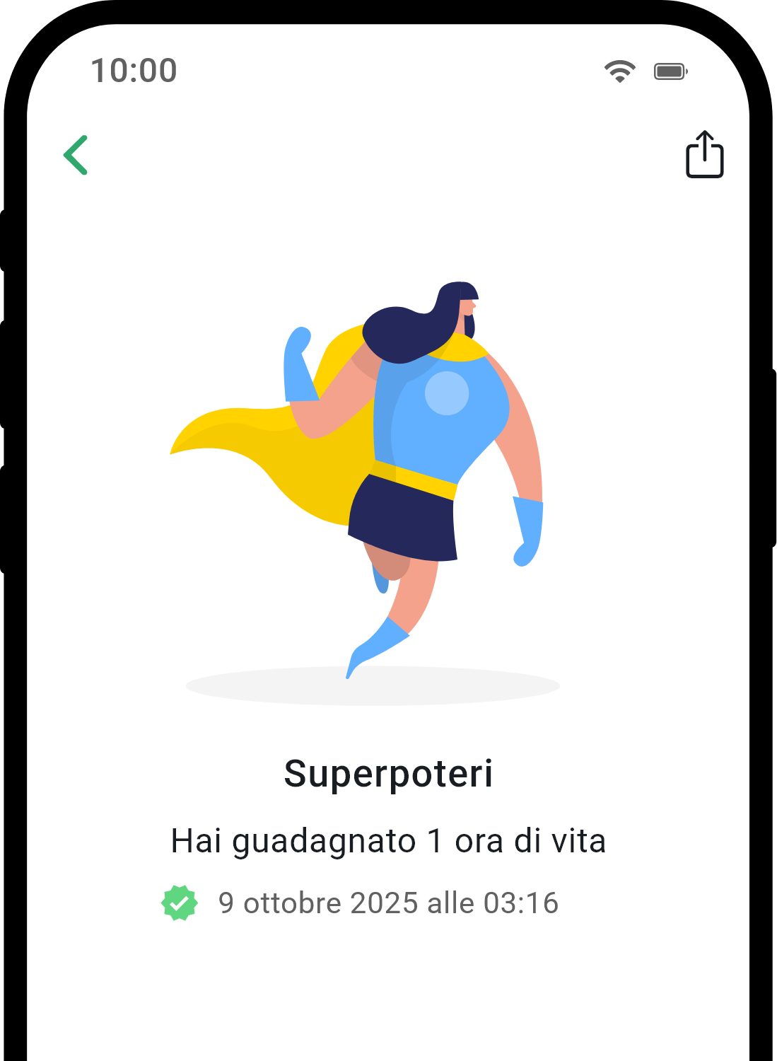 QuitNow app achievement detail screen