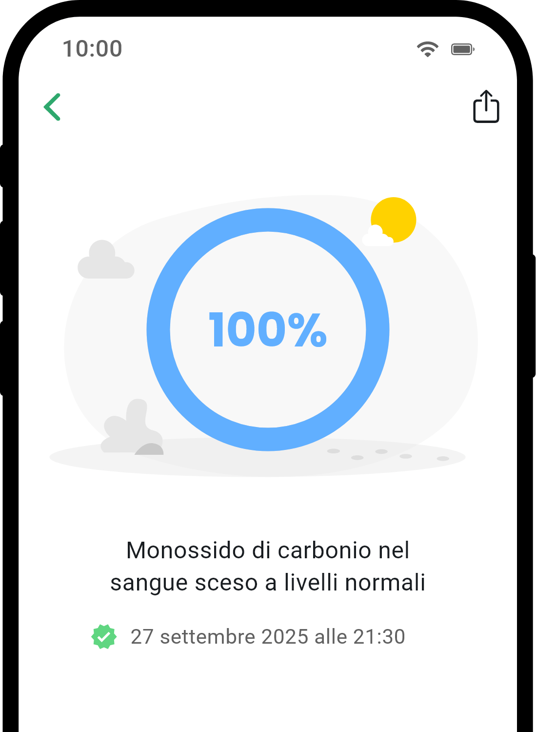 QuitNow app health detail screen