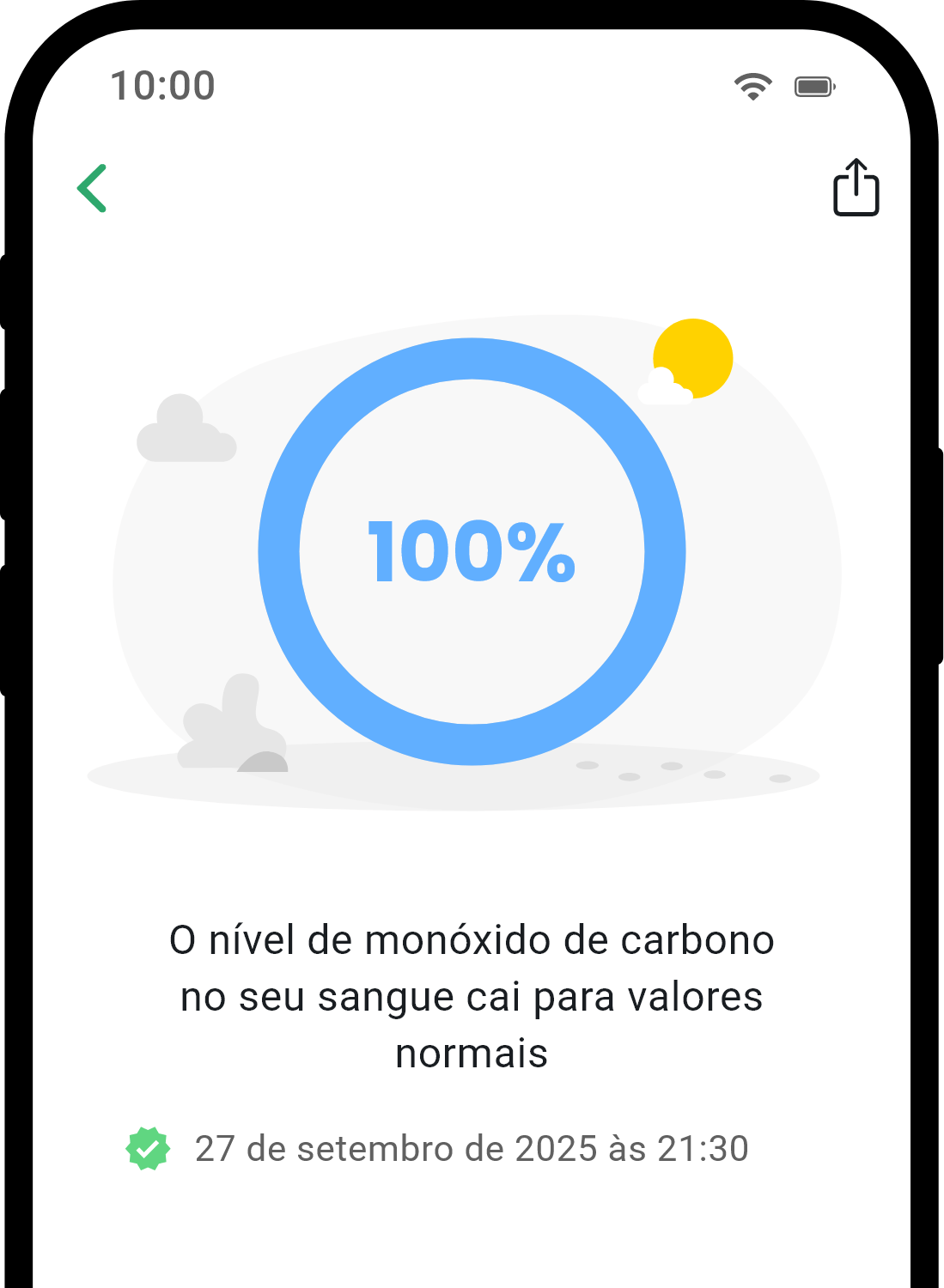 QuitNow app health detail screen
