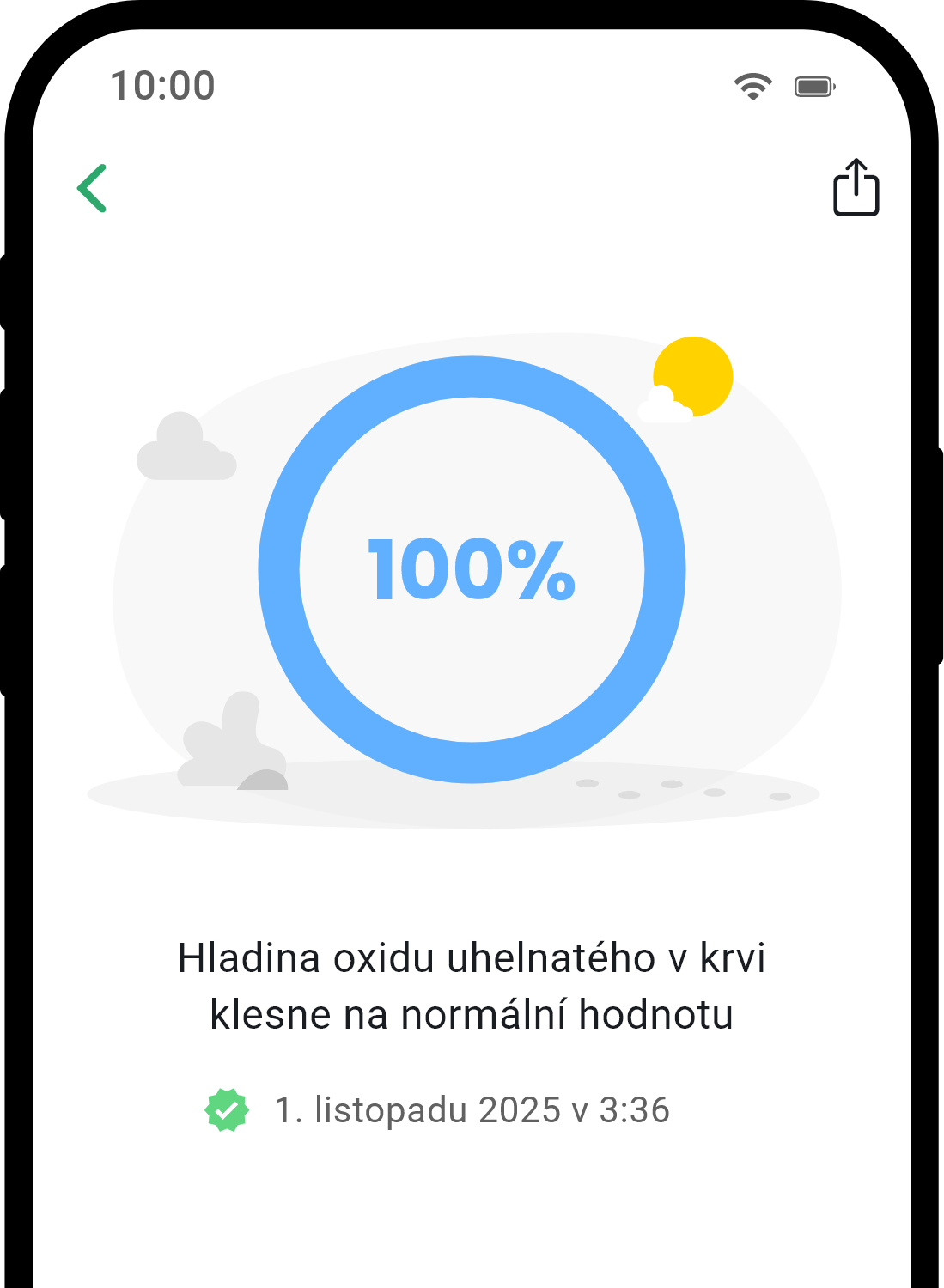 QuitNow app health detail screen