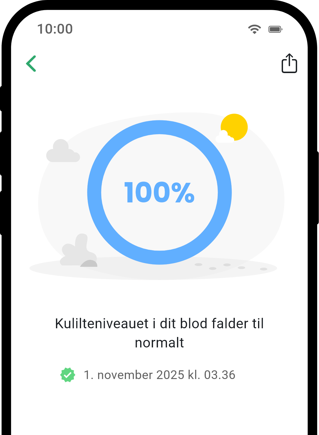 QuitNow app health detail screen