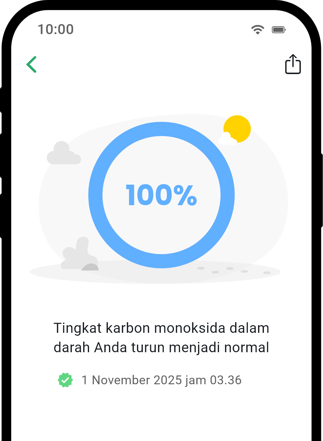 QuitNow app health detail screen