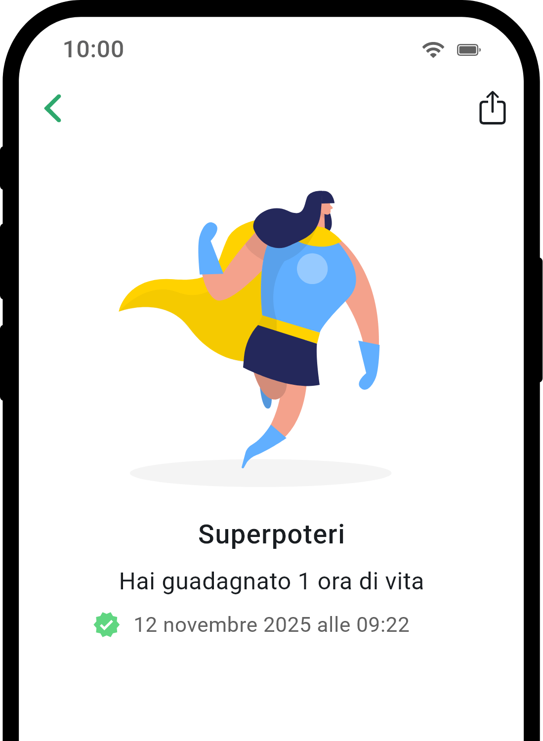 QuitNow app achievement detail screen