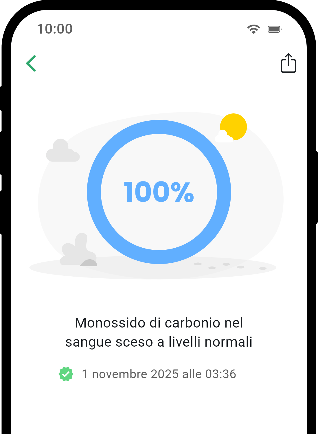 QuitNow app health detail screen