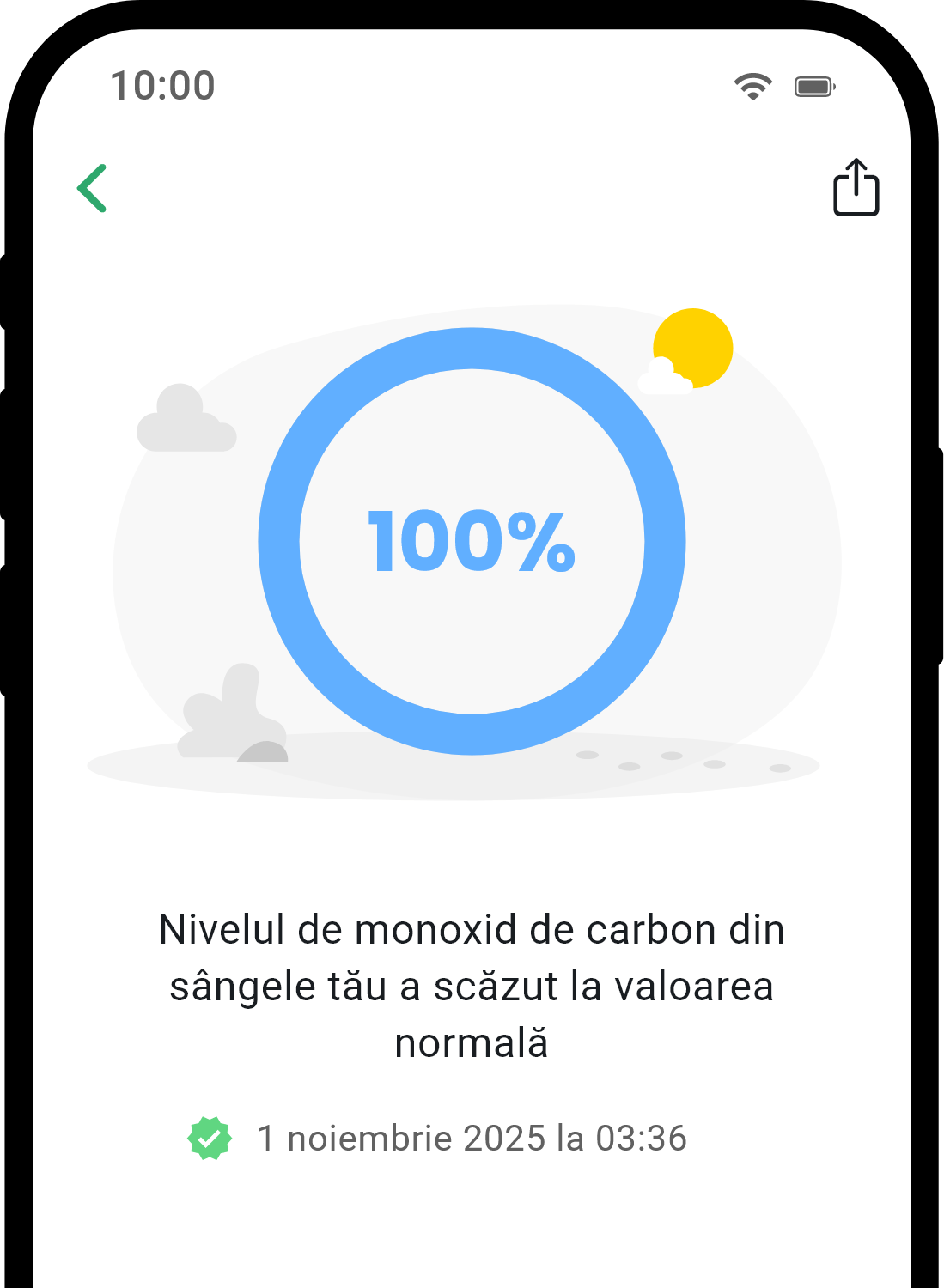 QuitNow app health detail screen