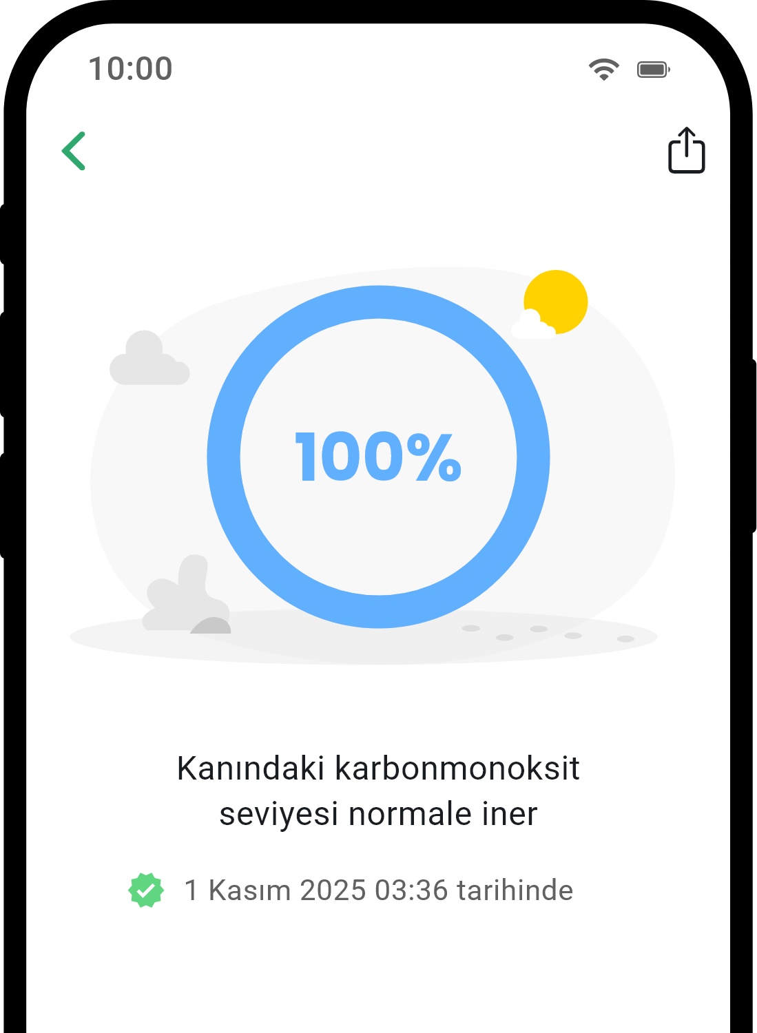 QuitNow app health detail screen
