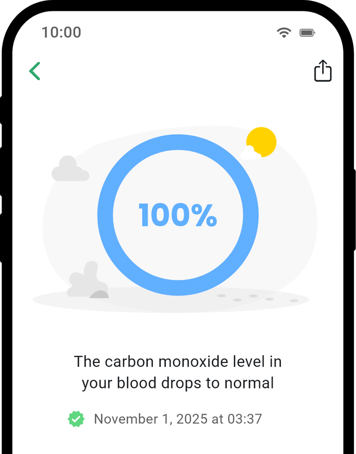 QuitNow app health detail screen