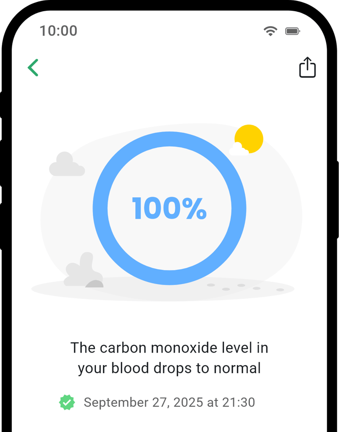 QuitNow app health detail screen