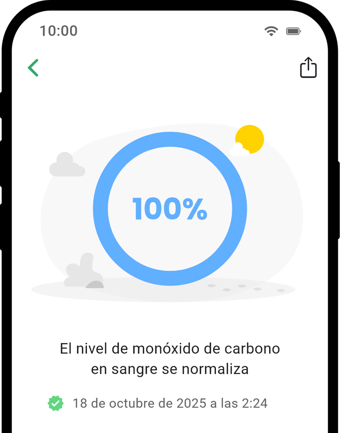 Pantalla de detalle de salud de la aplicación QuitNow