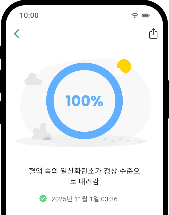 QuitNow app health detail screen