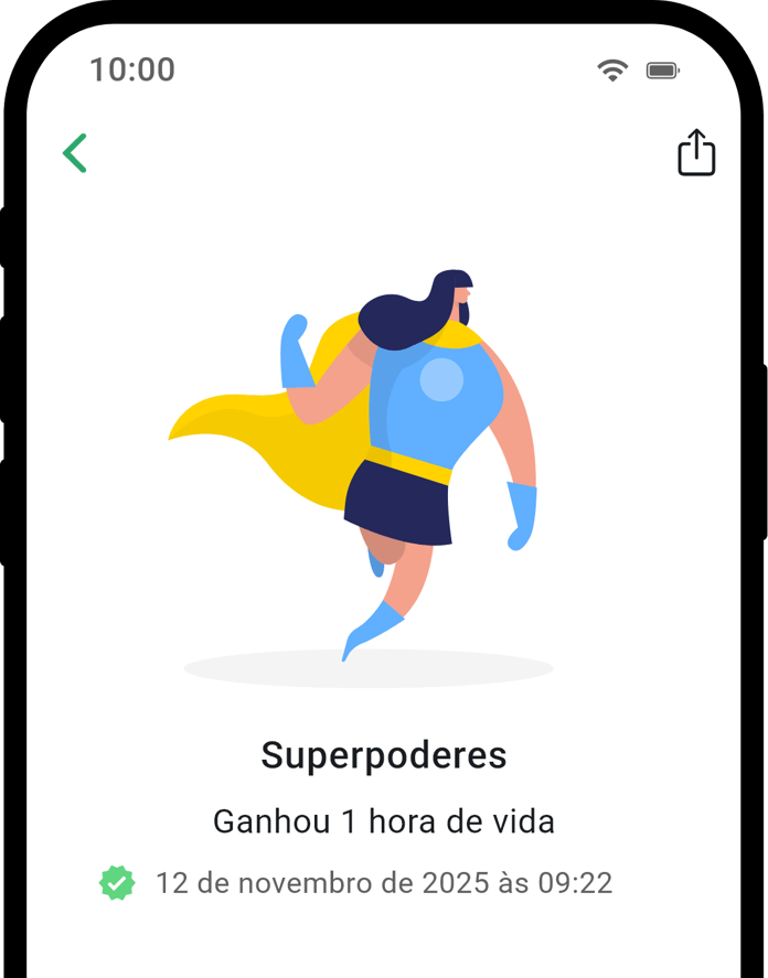 Tela de detalhes de conquista do aplicativo QuitNow